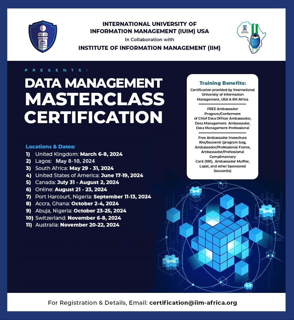 Data Management Masterclass-Data Leadership Workshop